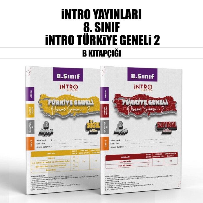İNTRO 08.SINIF TÜRKİYE GENELİ SAY/SÖZ 2-B -25-26